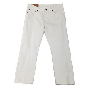 Gap Jeans Mens 36x30 White Slim Straight Fit Denim Pants 100% Cotton Stain Flaw